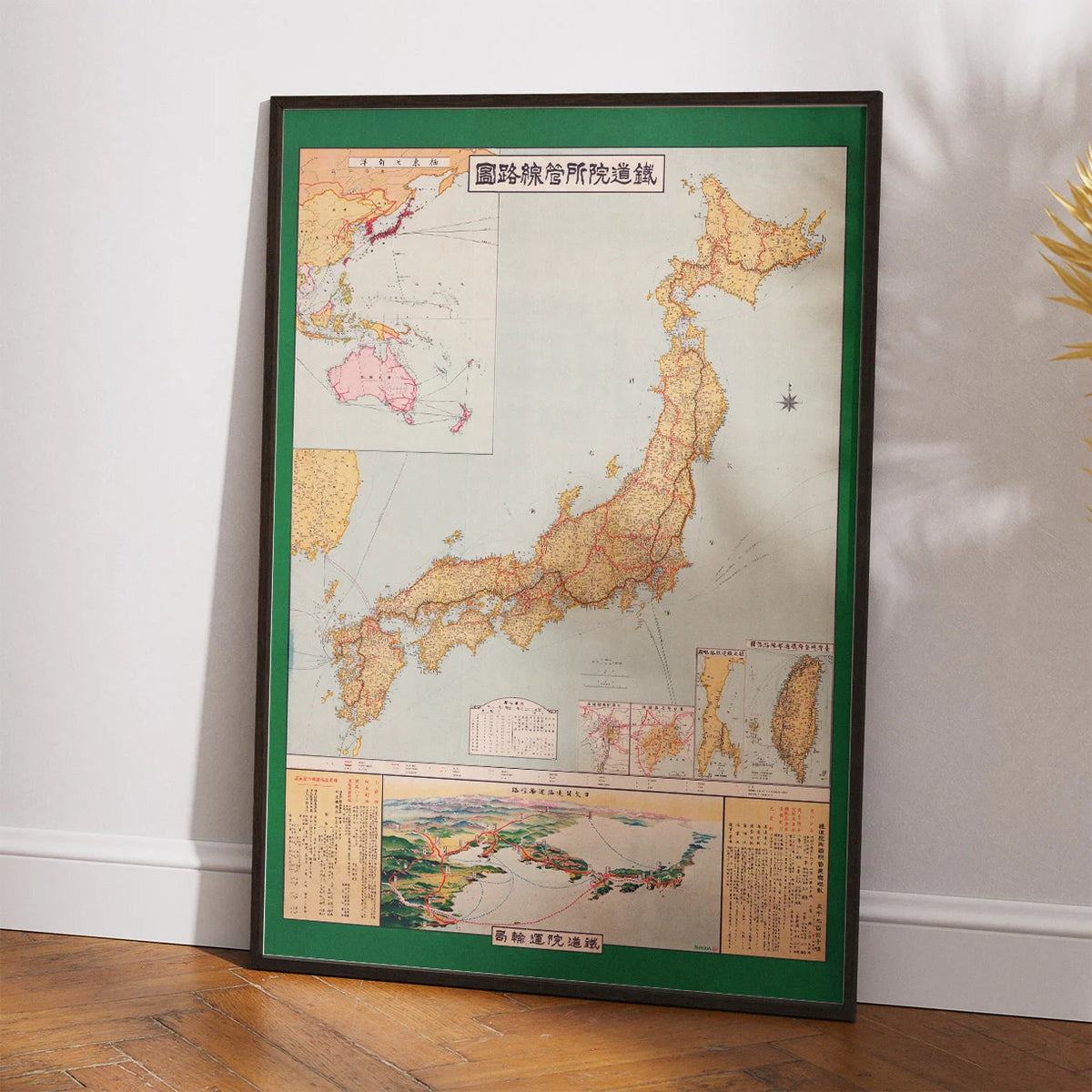 Japan 1918 - Historisk jernbanekort – billede 2