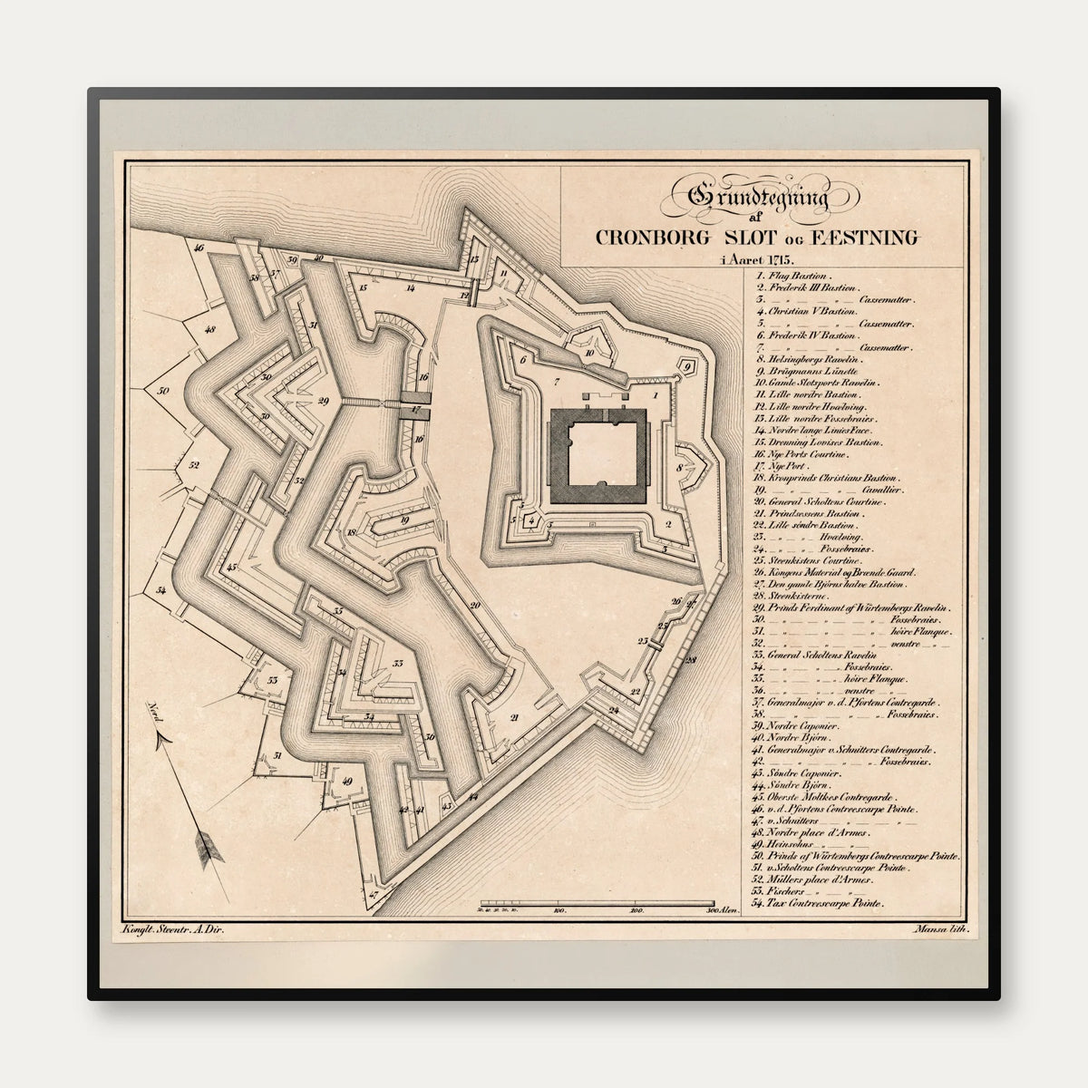 Kronborg Slot og Fæstning 1715 – billede 1