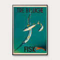 Tre billige fisk 1938 - Dansk reklameplakat - 35×50 cm – billede 1