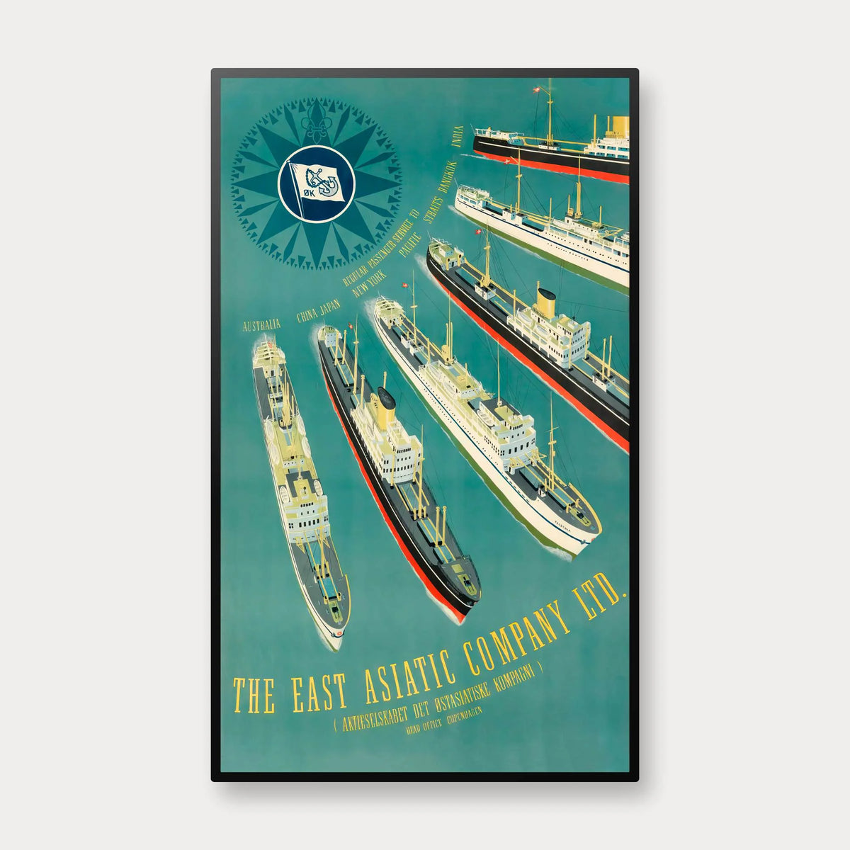 Østasiatisk Kompagni 1950 - The East Asiatic Company - 30×50 cm – billede 1