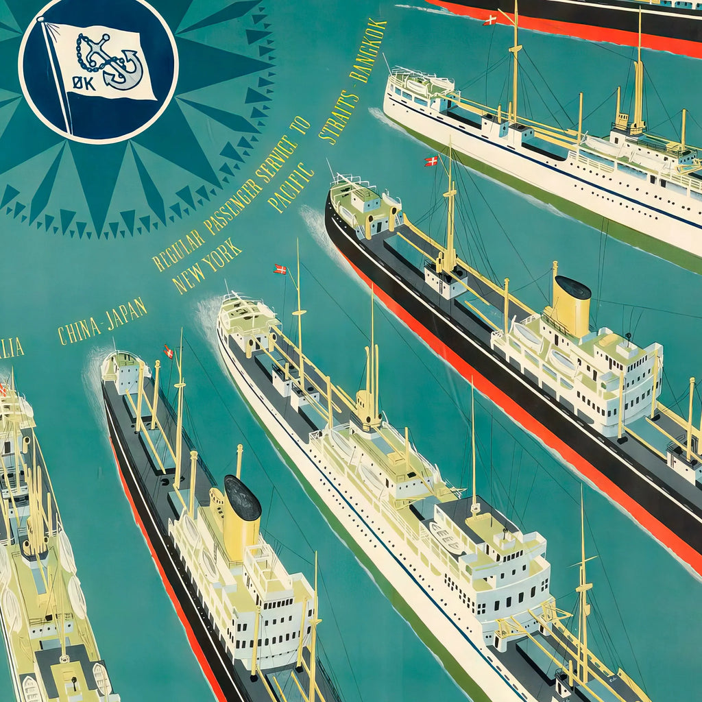 Østasiatisk Kompagni 1950 - The East Asiatic Company - 30×50 cm – billede 4