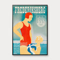 Frederiksberg Svømmehal 1938 - Thor Bøgelund - 35×50 cm – billede 1