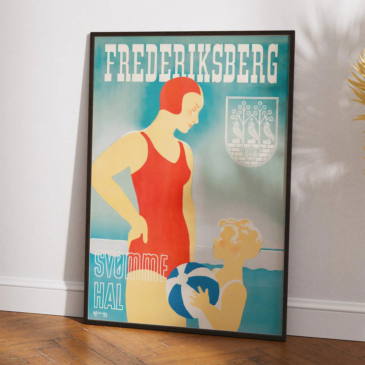 Frederiksberg Svømmehal 1938 - Thor Bøgelund - 35×50 cm – billede 2