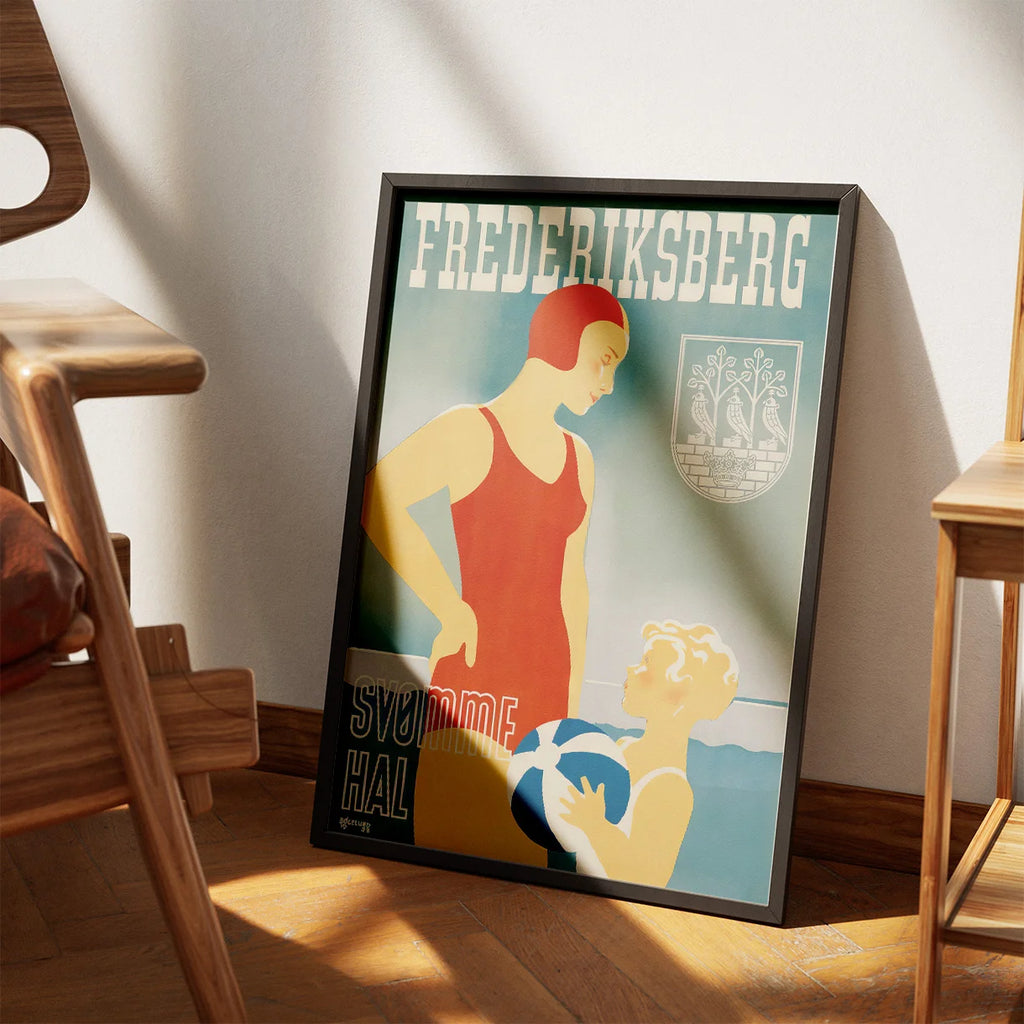Frederiksberg Svømmehal 1938 - Thor Bøgelund - 35×50 cm – billede 3