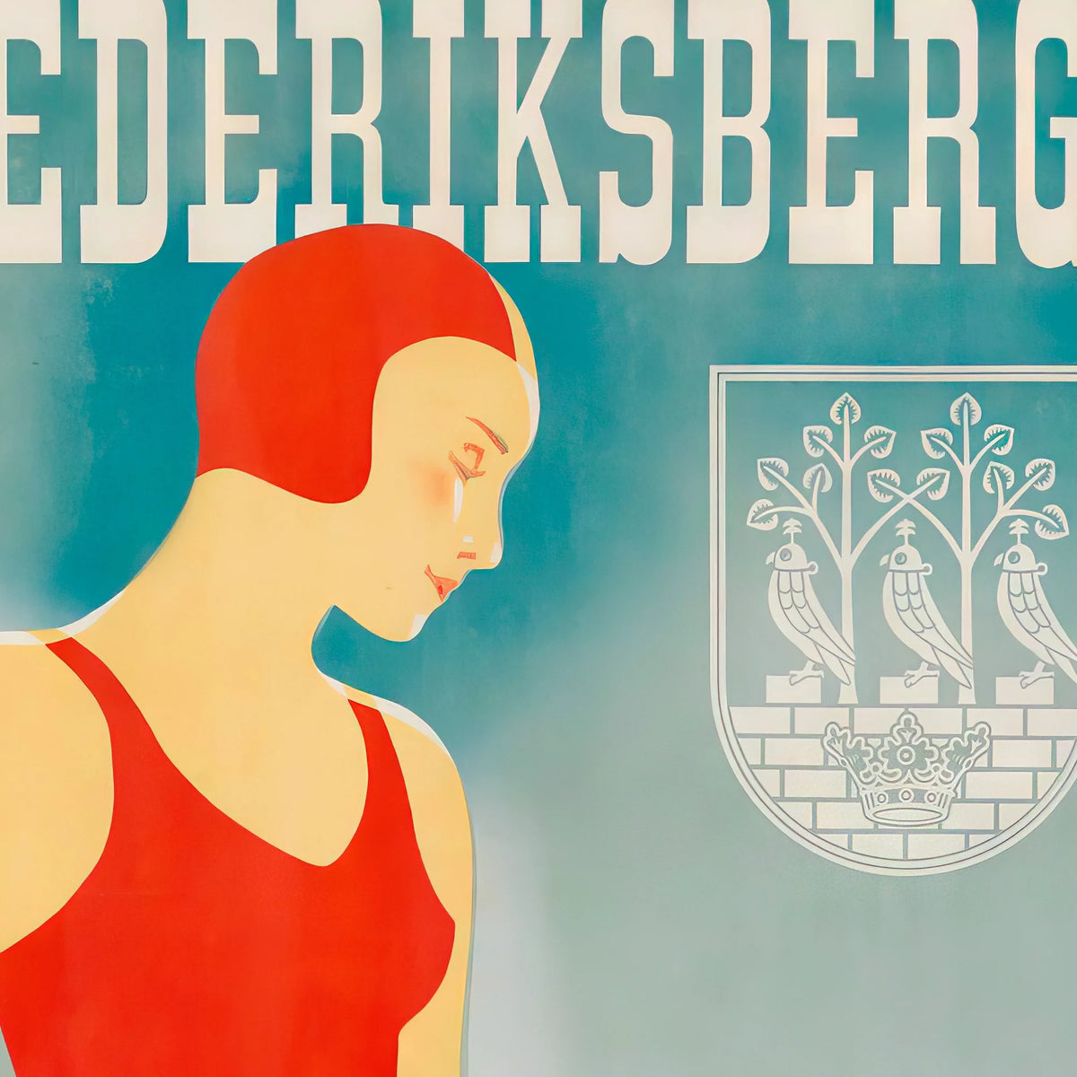 Frederiksberg Svømmehal 1938 - Thor Bøgelund - 35×50 cm – billede 4