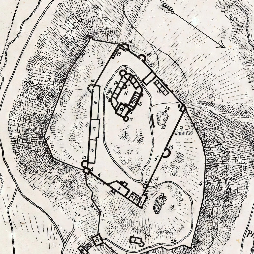 Hammershus Slot 1879 - Grundtegning – billede 4