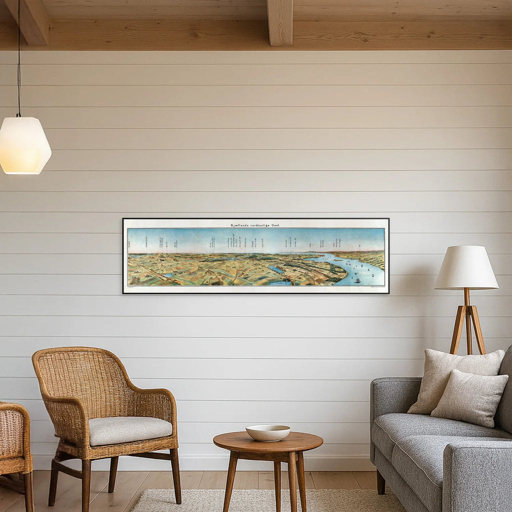 Nordøstsjælland 1865 - Perspektivkort af L. Both - 70×20 cm – billede 3