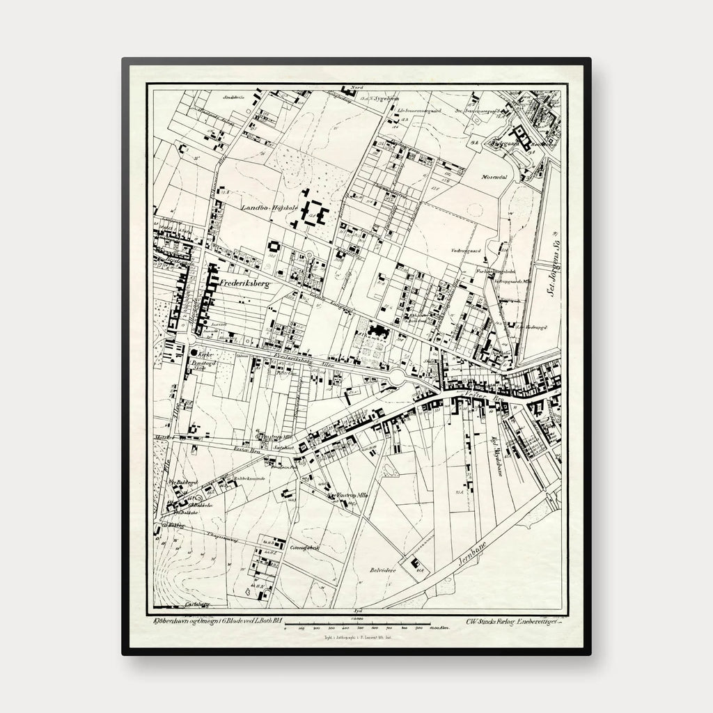 København og omegn 1860 - L. Both, blad 1 - 55×70 cm – billede 1