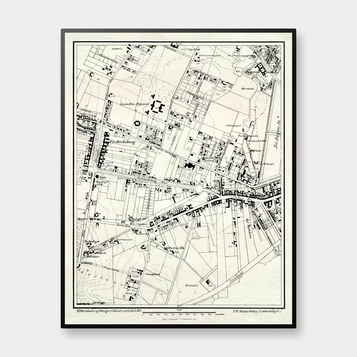 København og omegn 1860 - L. Both, blad 1 - 55×70 cm – billede 1
