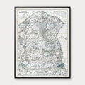 Nordøstsjælland 1881 - Historisk kort af L. Both - 55×70 cm – billede 1