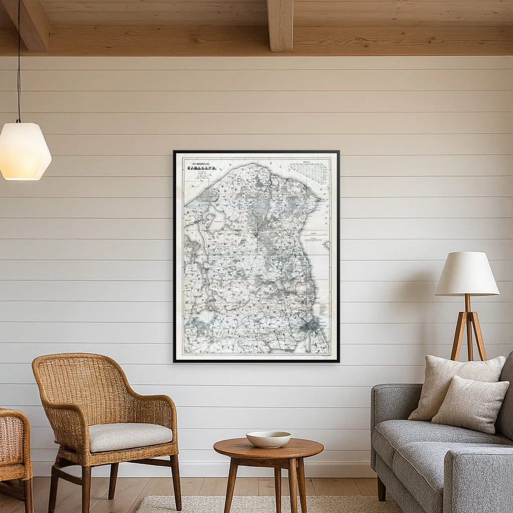 Nordøstsjælland 1881 - Historisk kort af L. Both - 55×70 cm – billede 3