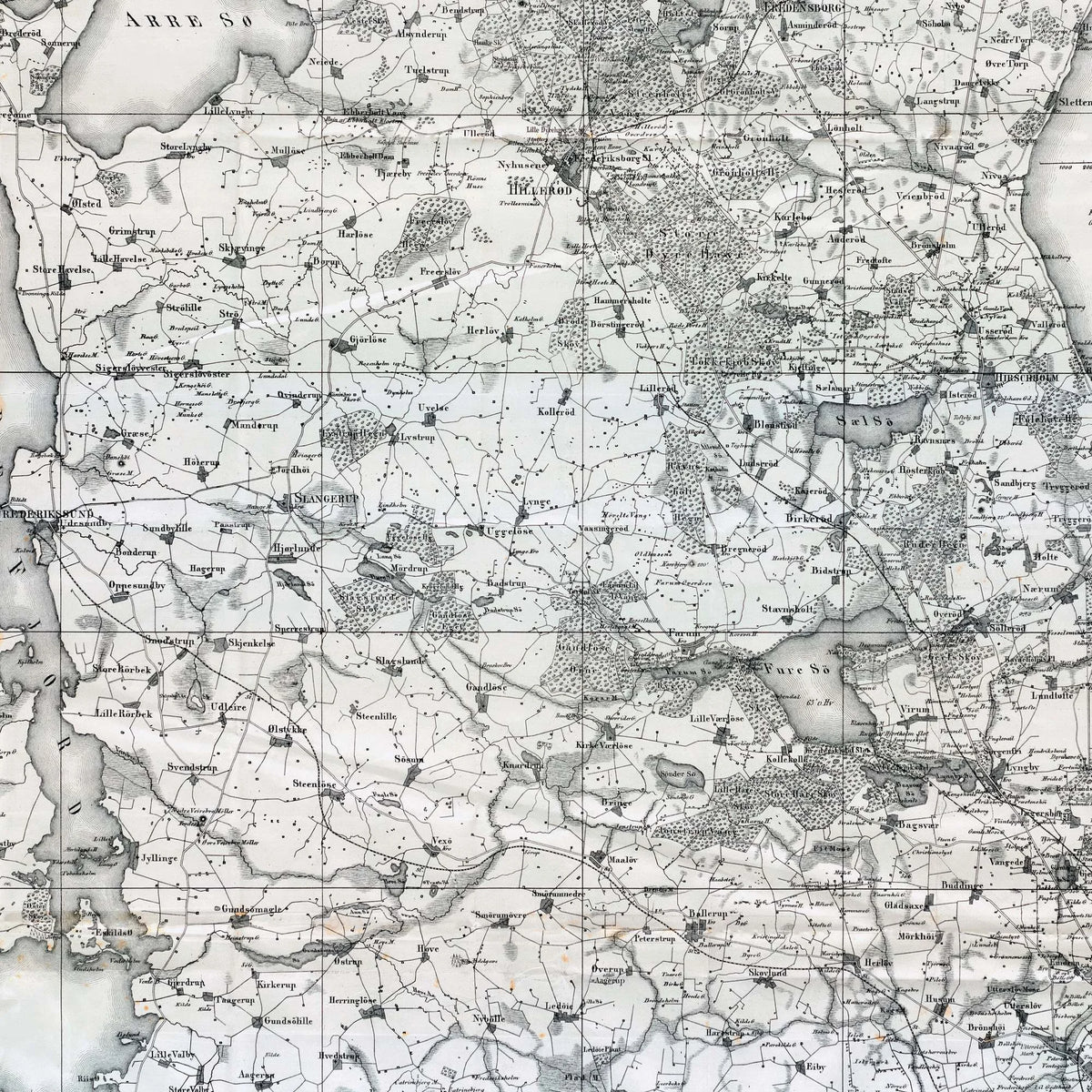 Nordøstsjælland 1881 - Historisk kort af L. Both - 55×70 cm – billede 4
