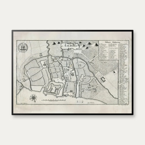 Aalborg 1768 - Historisk bykort – billede 1