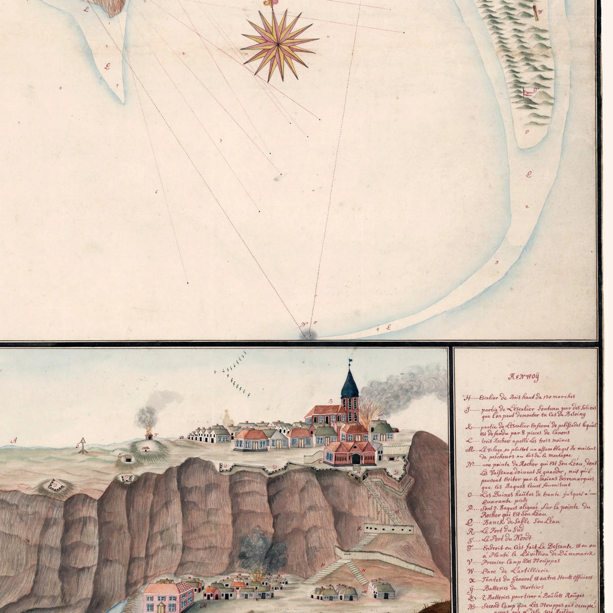 Helgoland 1714 - Kort over den danske belejring – billede 4