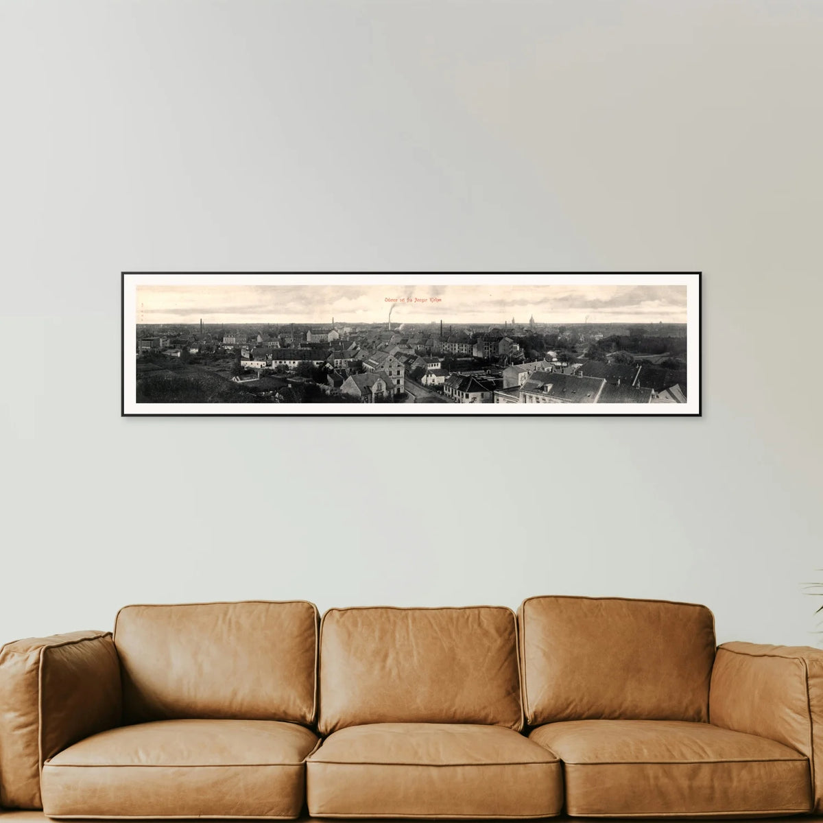 Odense - Historisk bymotiv - 100×25 cm – billede 2