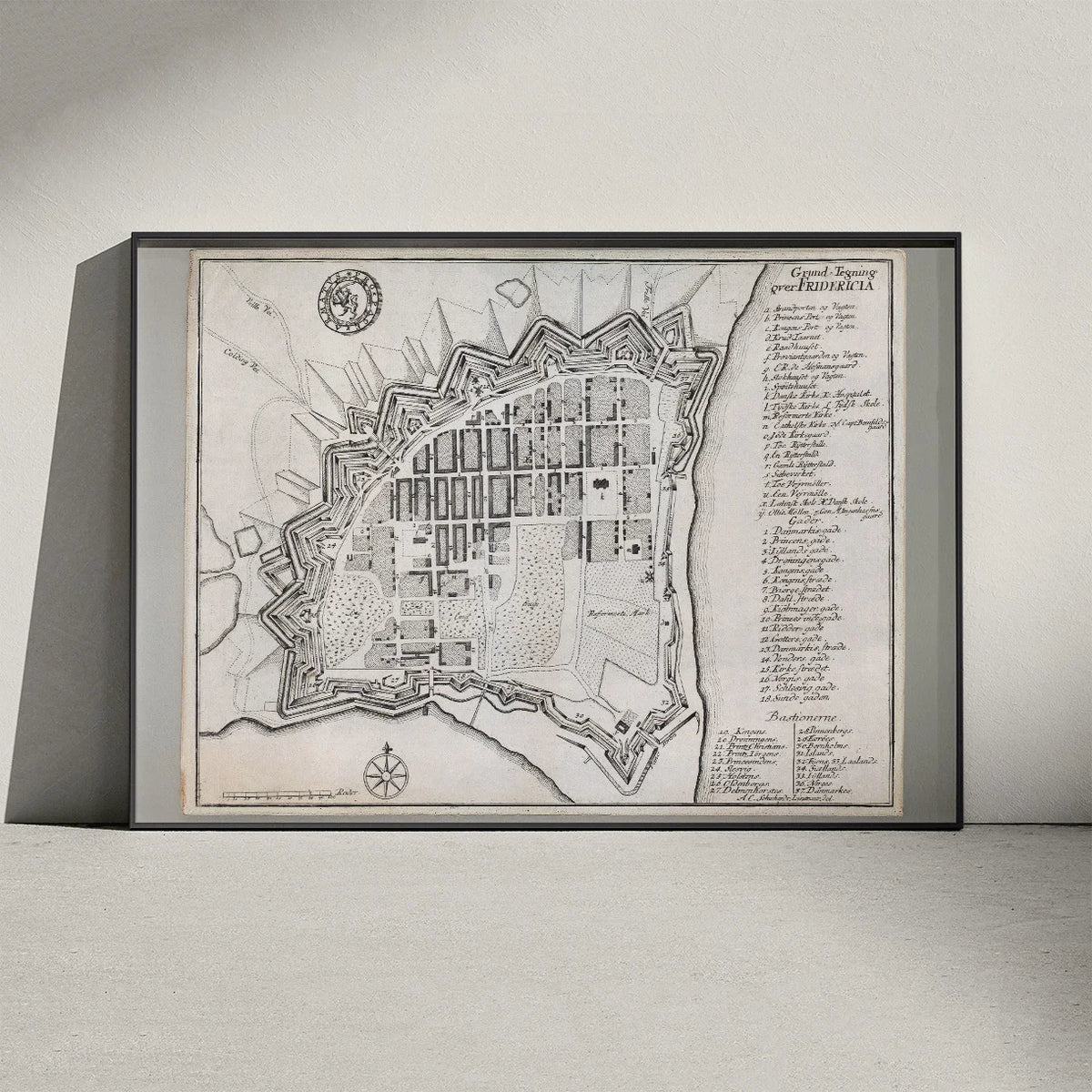 Fredericia 1768 - Grundtegning af byen – billede 3