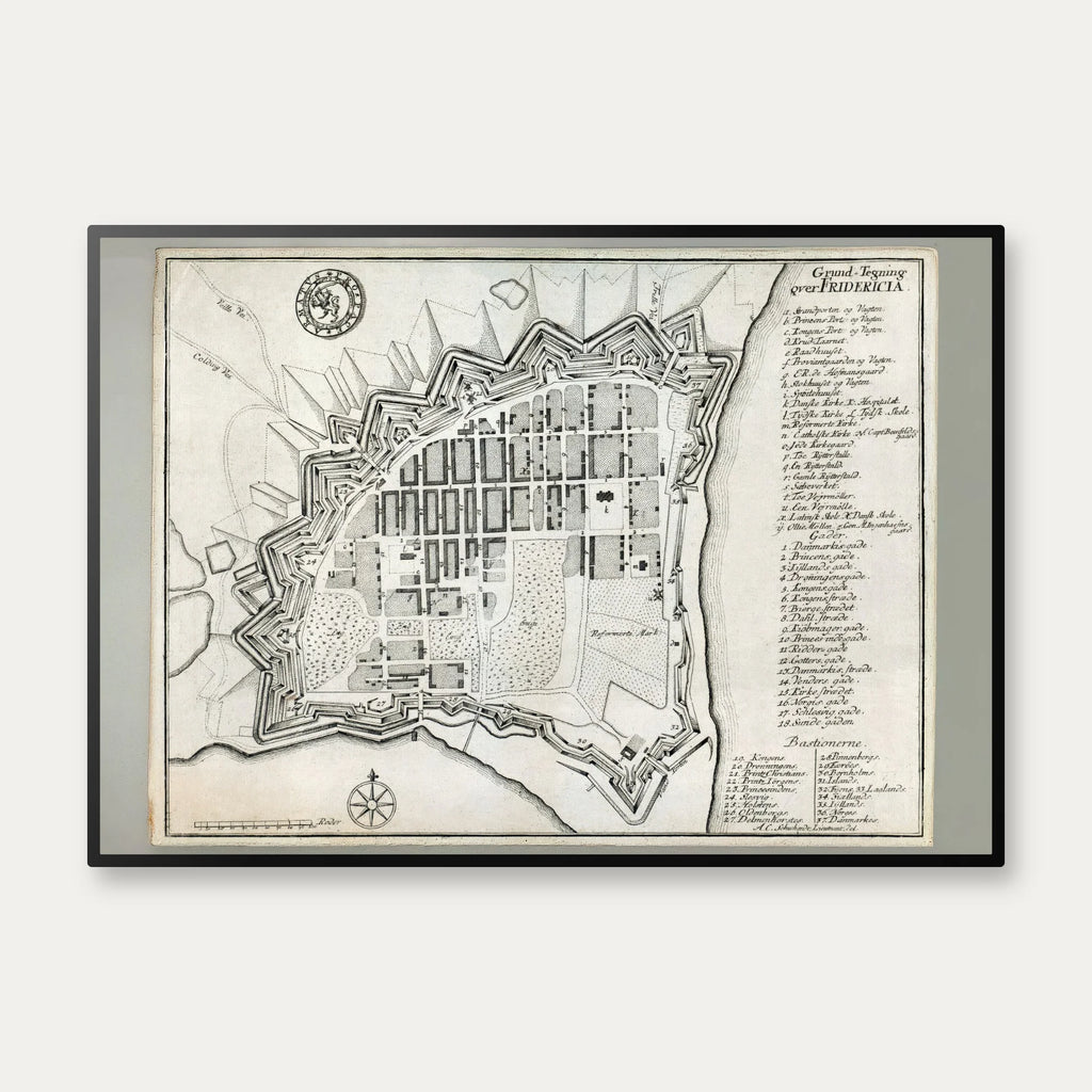 Fredericia 1768 - Grundtegning af byen – billede 1