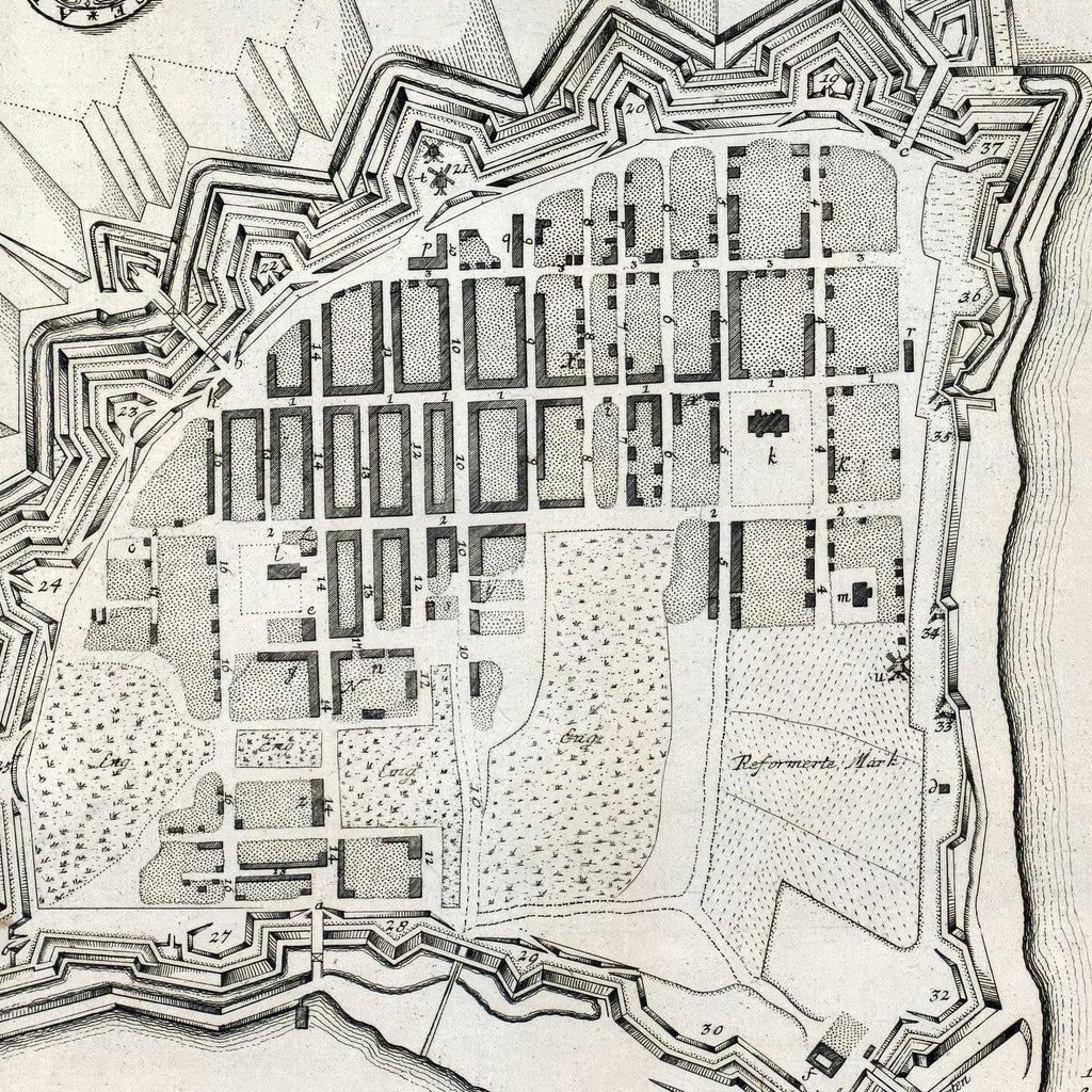 Fredericia 1768 - Grundtegning af byen – billede 4