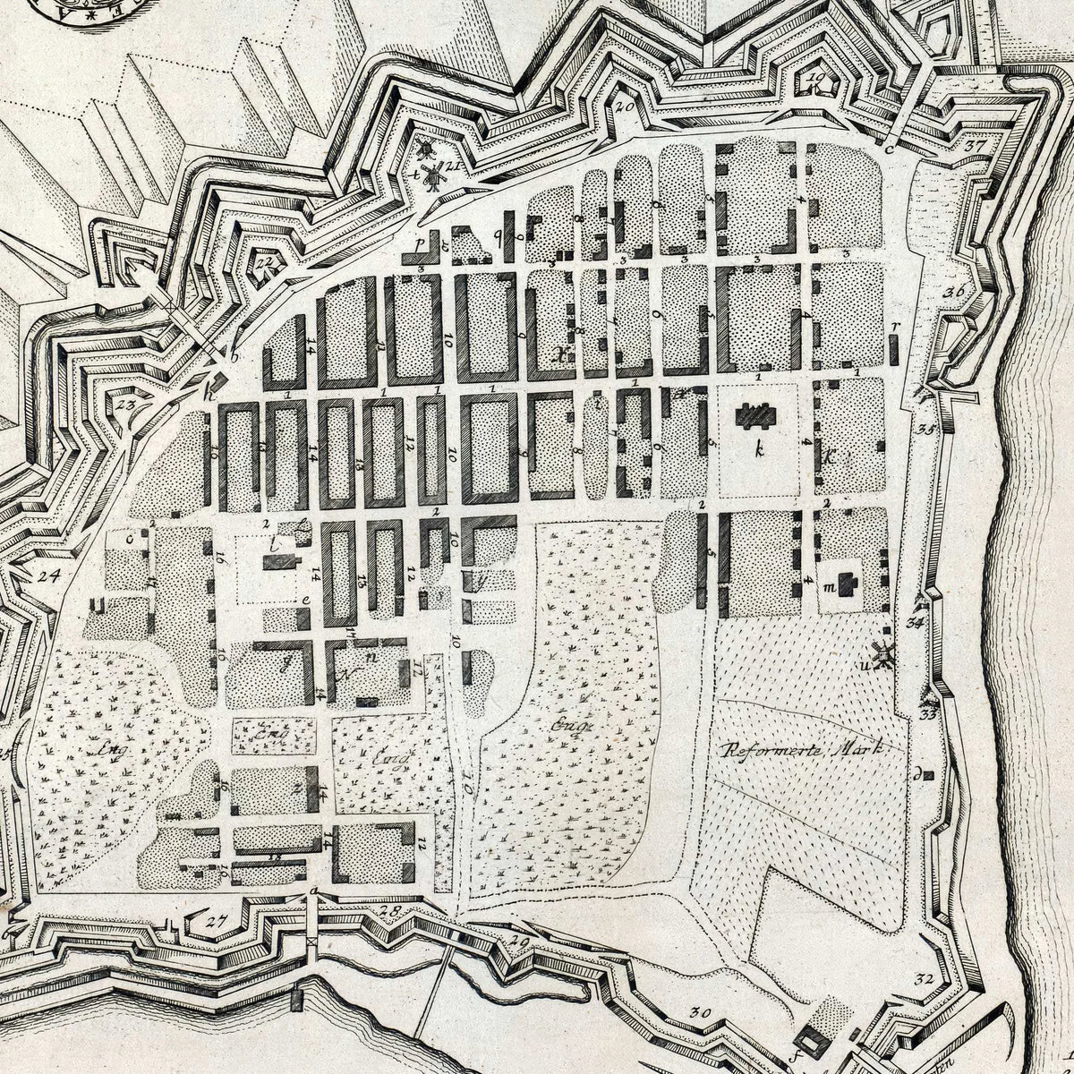 Fredericia 1768 - Grundtegning af byen – billede 4