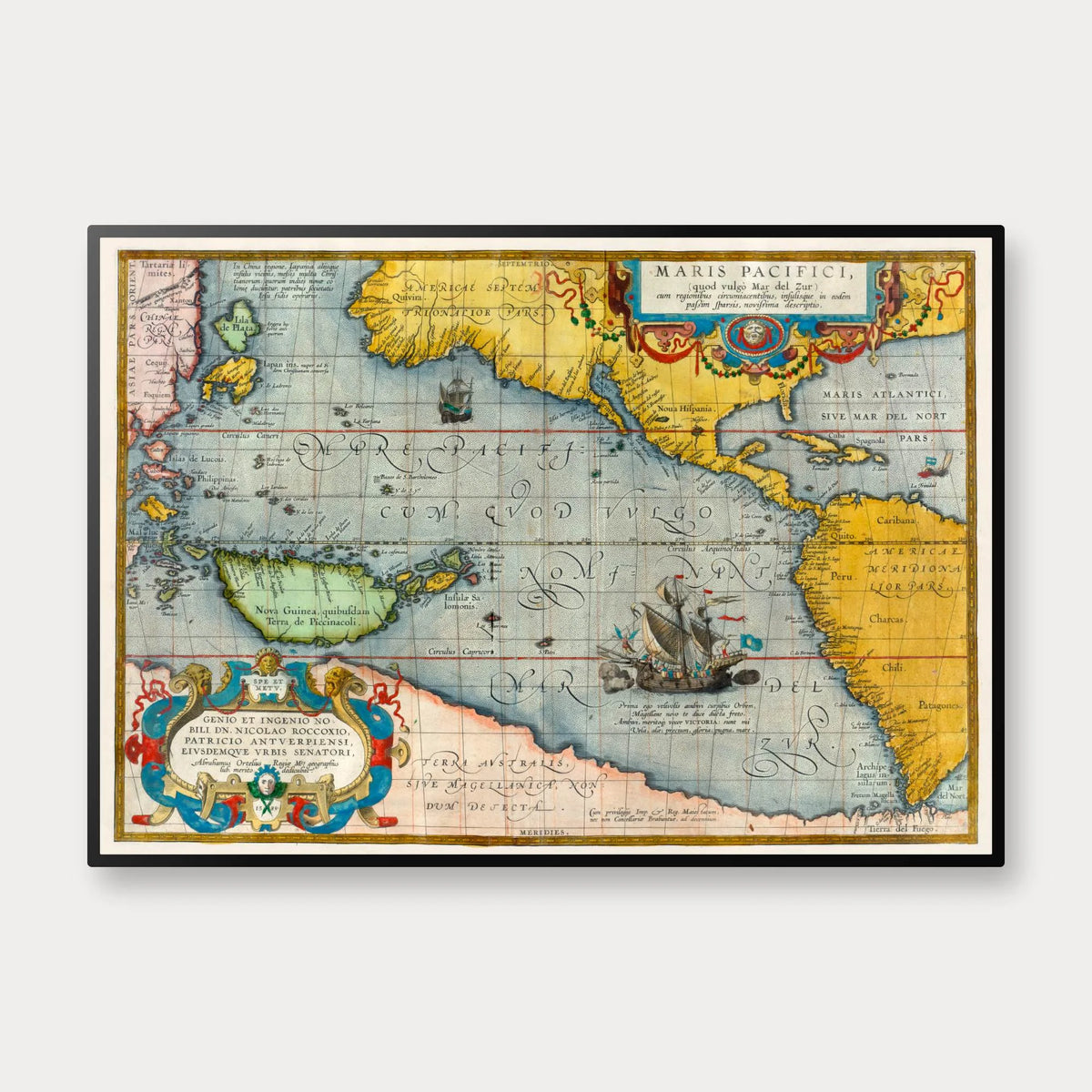 Stillehavet 1589 - Maris Pacifici af Ortelius – billede 1