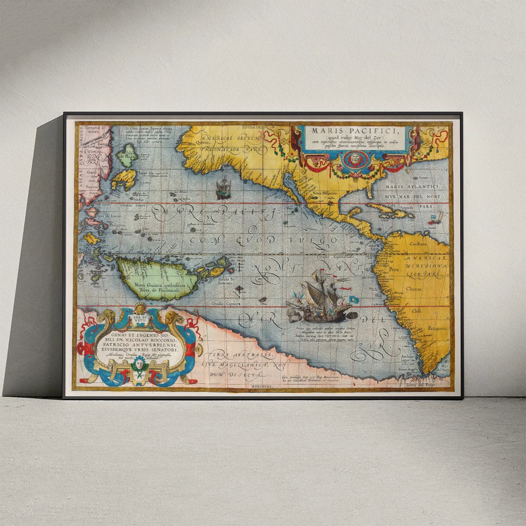 Stillehavet 1589 - Maris Pacifici af Ortelius – billede 3