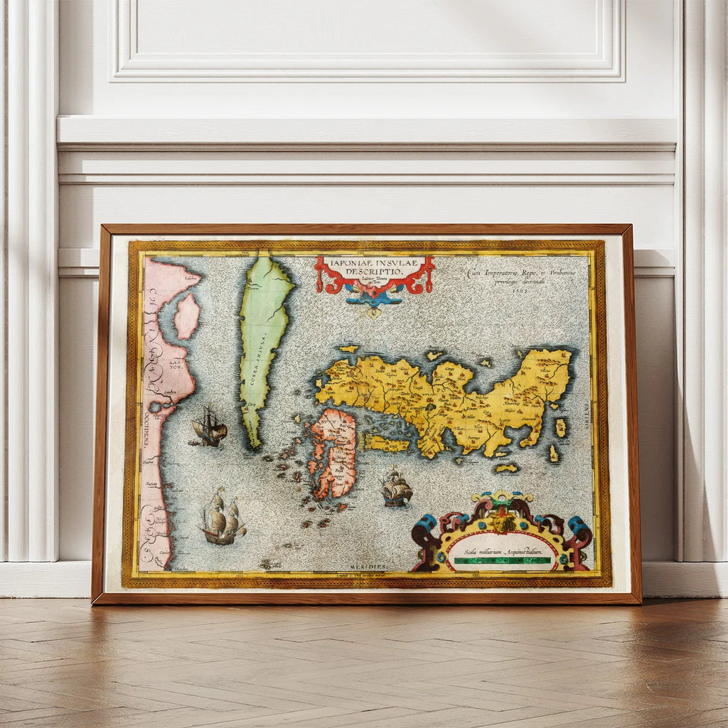 Japan 1595 - Historisk kort efter Luís Teixeira - 50×70 cm – billede 2