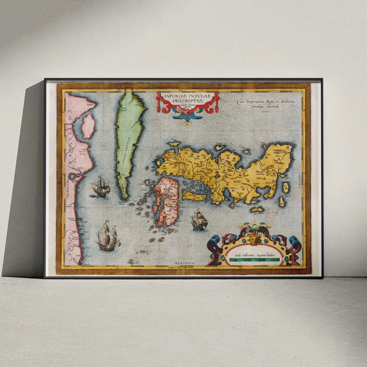 Japan 1595 - Historisk kort efter Luís Teixeira - 50×70 cm – billede 3