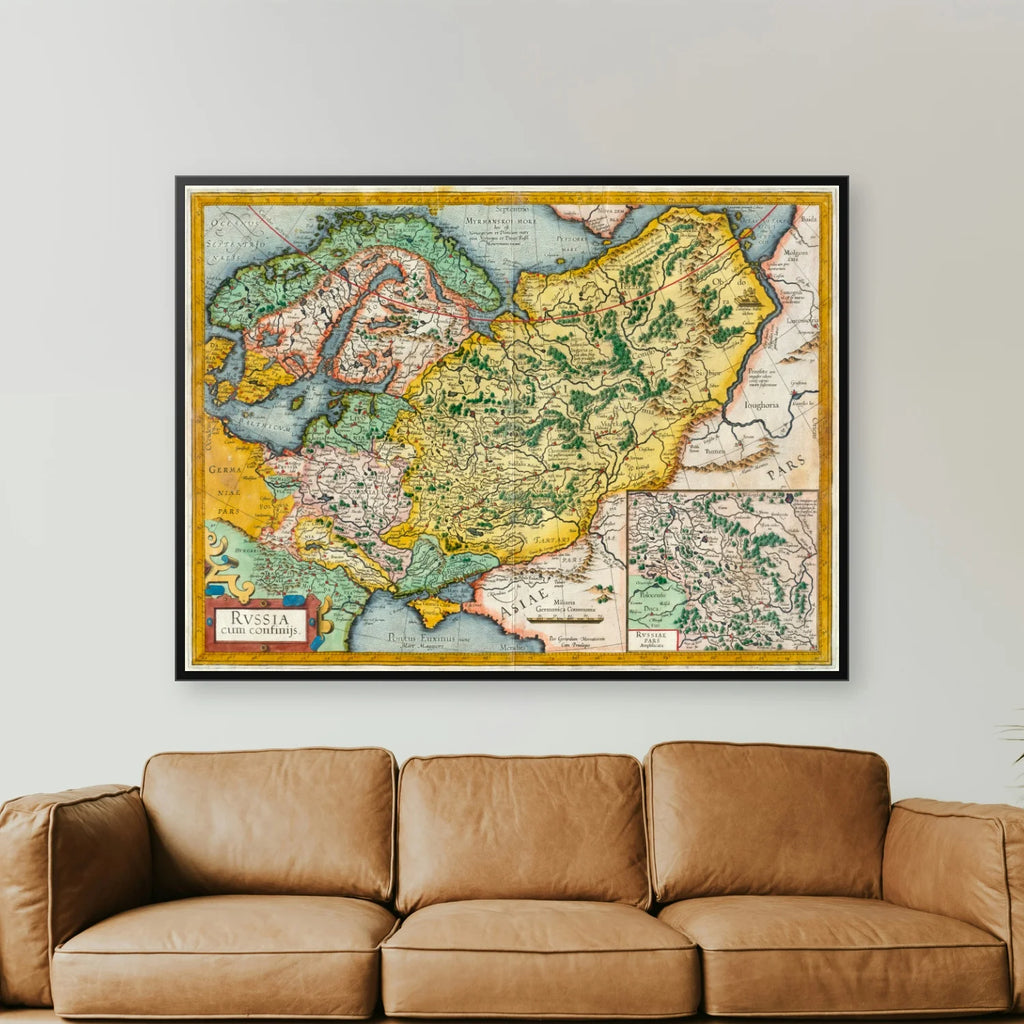 Rusland og nabolande - Historisk kort af Mercator - 60×45 cm – billede 2