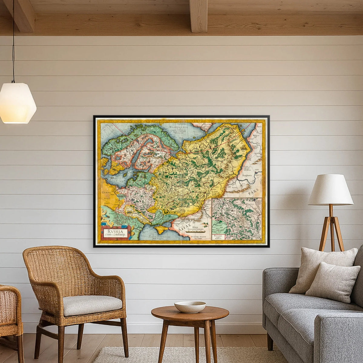 Rusland og nabolande - Historisk kort af Mercator - 60×45 cm – billede 3