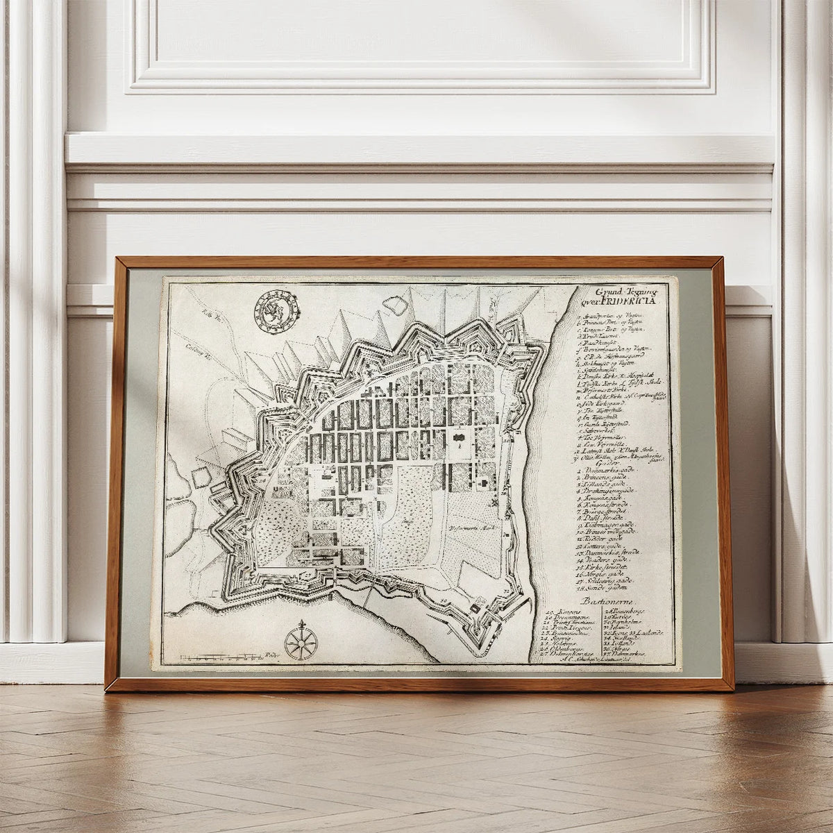 Fredericia 1768 - Grundtegning af byen – billede 2