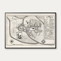 Ribe 1768 - Historisk bykort – billede 1