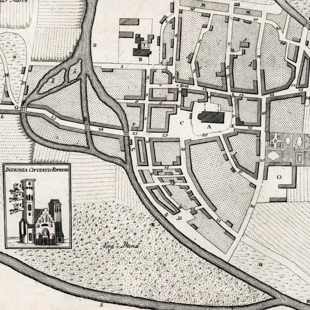 Ribe 1768 - Historisk bykort – billede 4