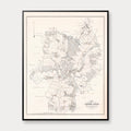 Odder Sogn 1871 - Historisk matrikelkort - 55×70 cm – billede 1