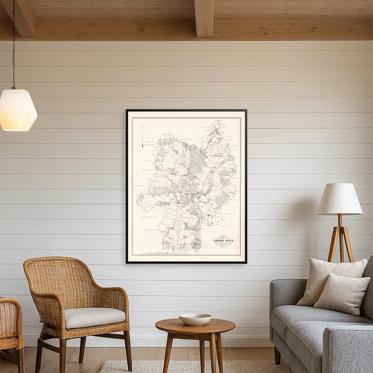 Odder Sogn 1871 - Historisk matrikelkort - 55×70 cm – billede 3