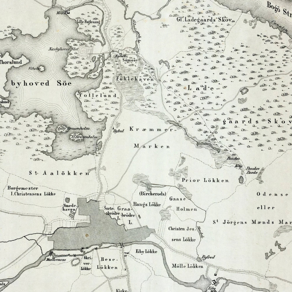 Odense 1717 - Historisk bykort i udgave fra 1862 – billede 4
