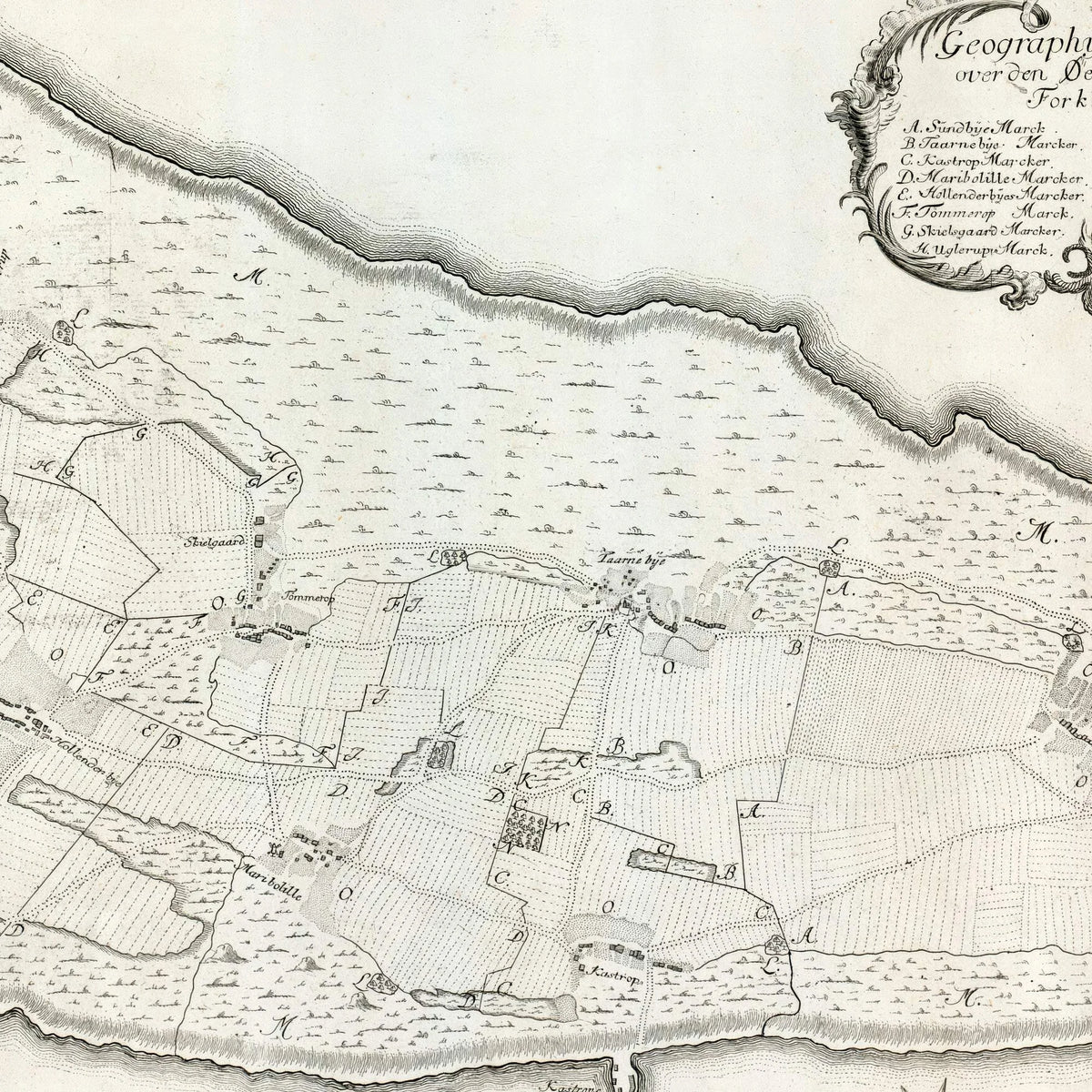 Amager 1758 - Laurids de Thurahs historiske kort – billede 4