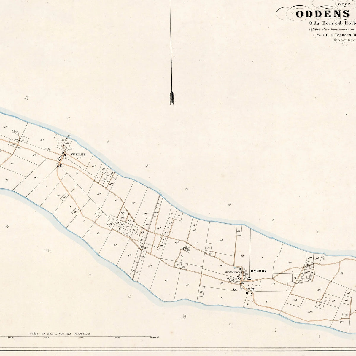 Sjællands Odde 1860–1880 - Kort over Oddens Sogn – billede 4