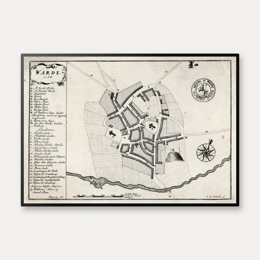 Varde 1768 - Historisk bykort – billede 1