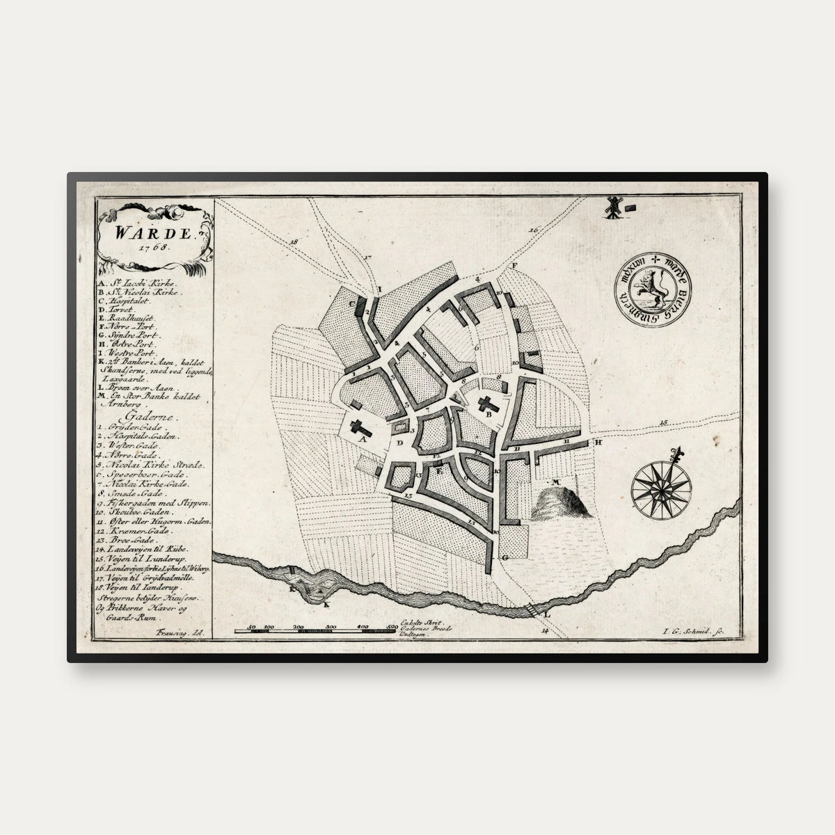 Varde 1768 - Historisk bykort – billede 1
