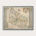 Bornholm 1783 - Historisk kort af B. Falenkamp - 90×70 cm – billede 1