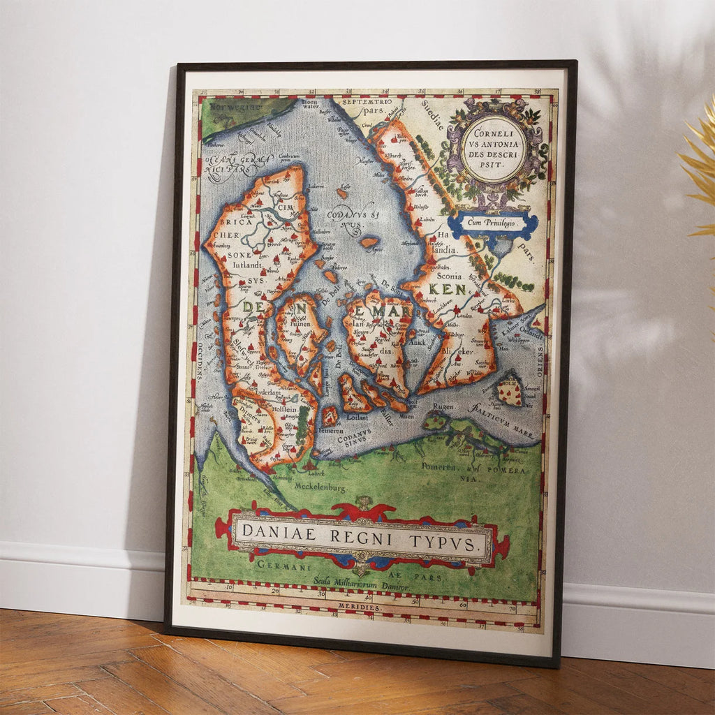 Danmark 1588 - Daniae regni typus af Ortelius – billede 2