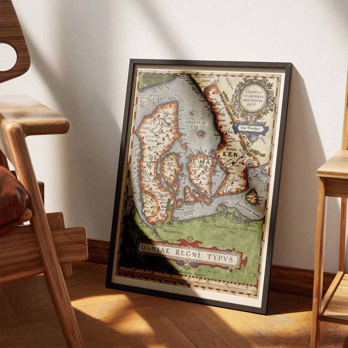 Danmark 1588 - Daniae regni typus af Ortelius – billede 3