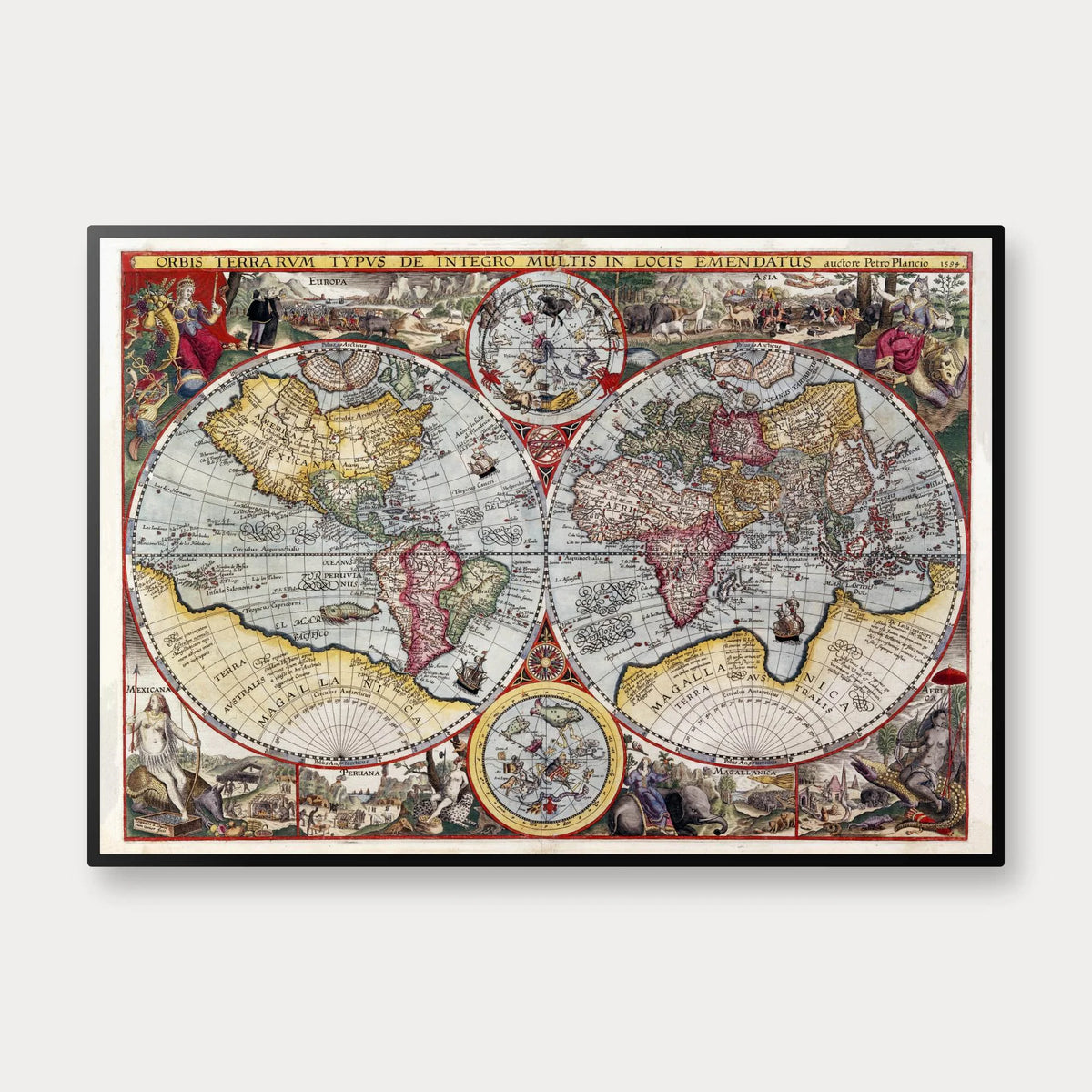 Verdenskort 1594 - Petrus Plancius – billede 1
