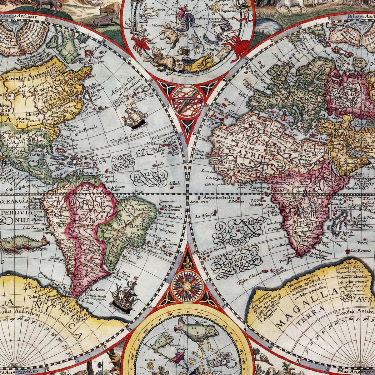 Verdenskort 1594 - Petrus Plancius – billede 4