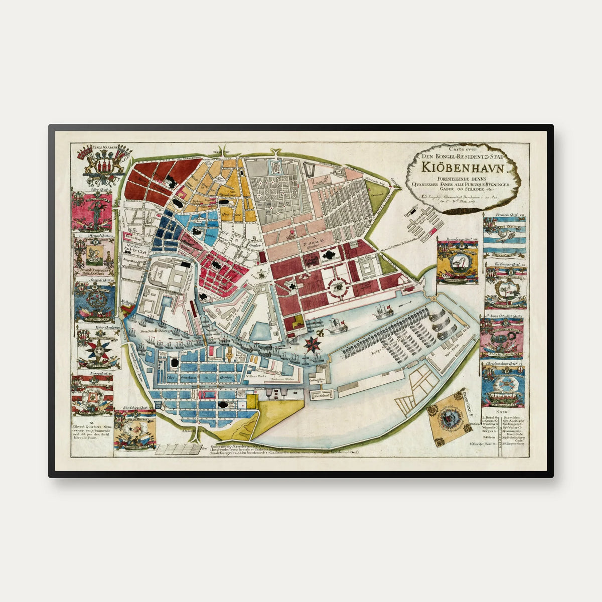 København 1769 - Carte over Den Kongelige Residensstad – billede 1