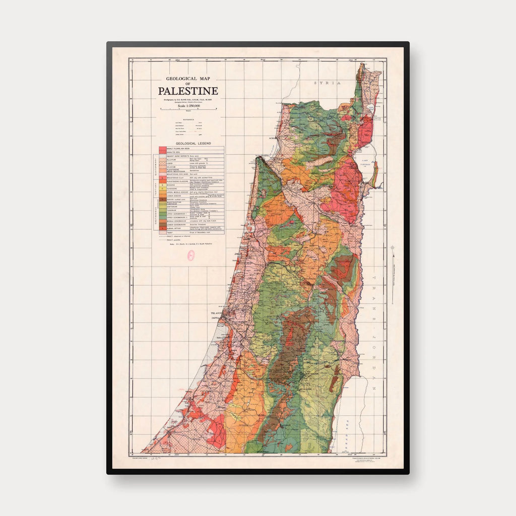 Palæstina 1949 - Historisk geologisk kort – billede 1