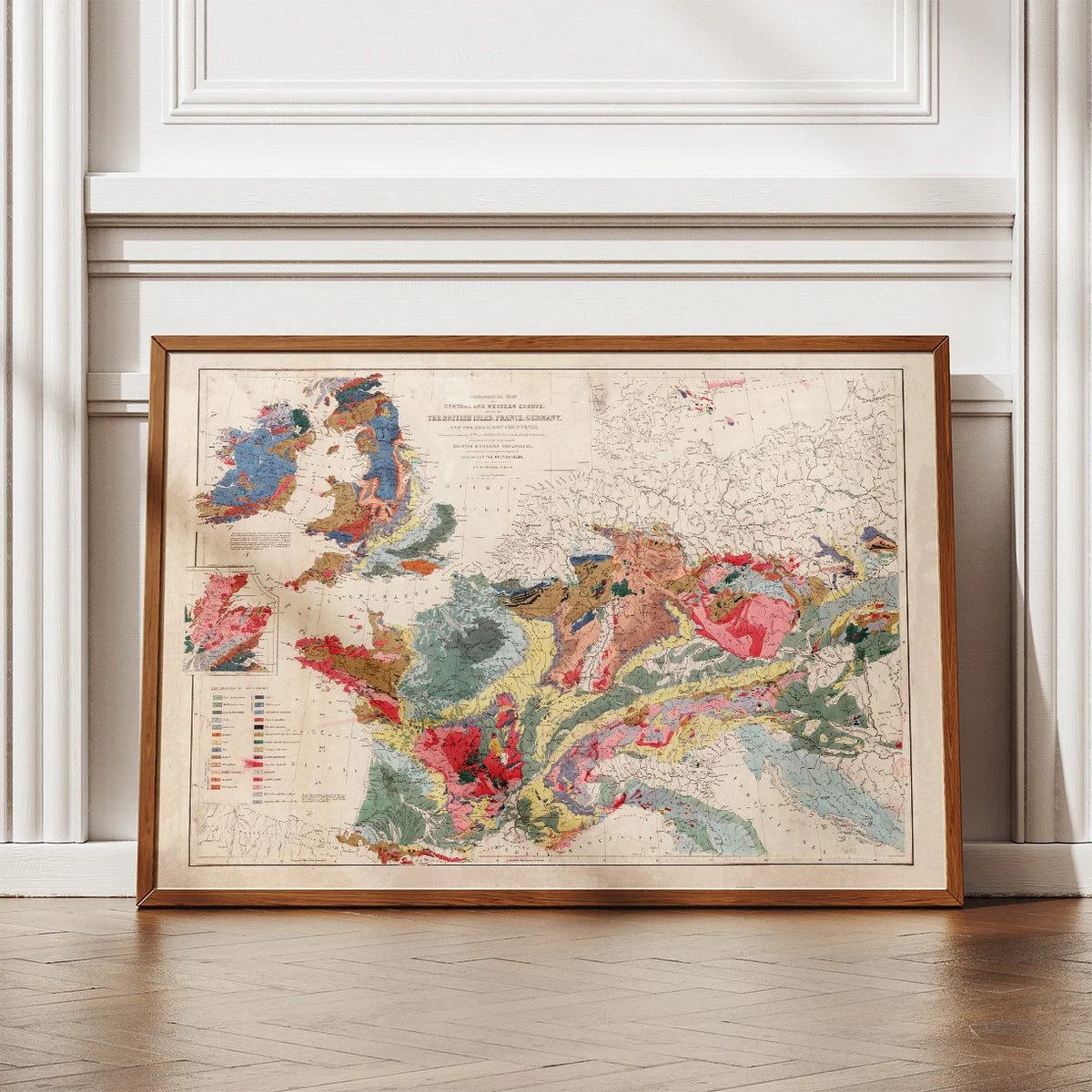 Central- og Vesteuropa 1841 - Historisk geologisk kort – billede 2