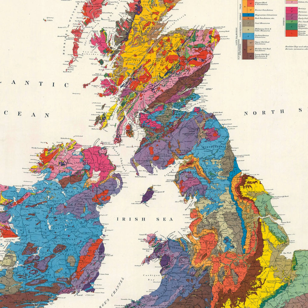 De Britiske Øer - Historisk geologisk kort – billede 4