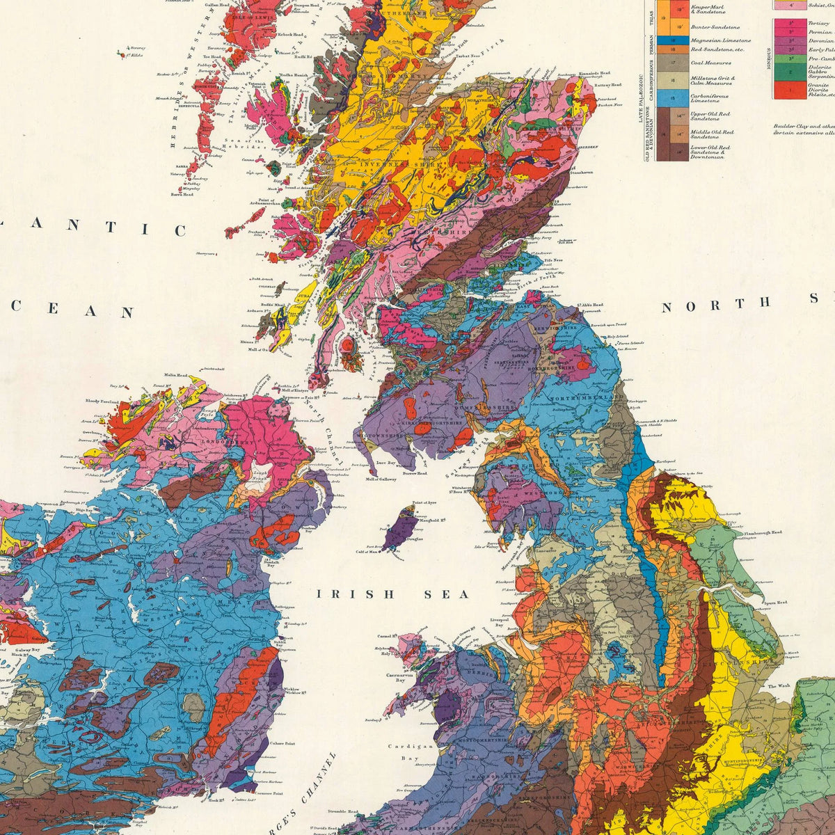 De Britiske Øer - Historisk geologisk kort – billede 4