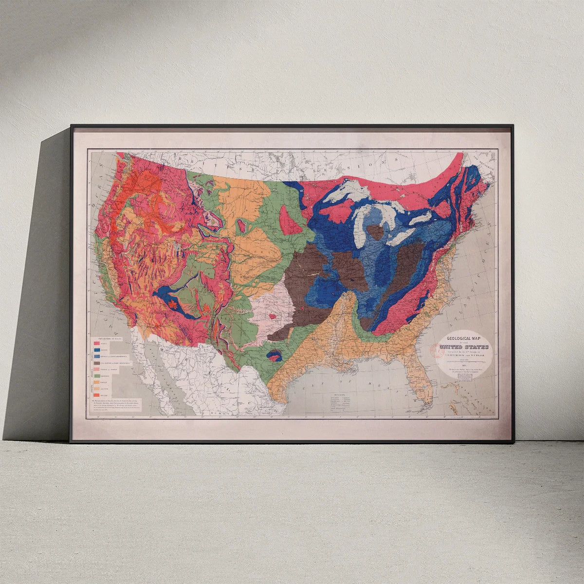 USA 1872 - Historisk geologisk kort – billede 3